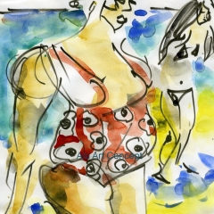La diva au maillot à pois
