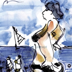 Femme bleu